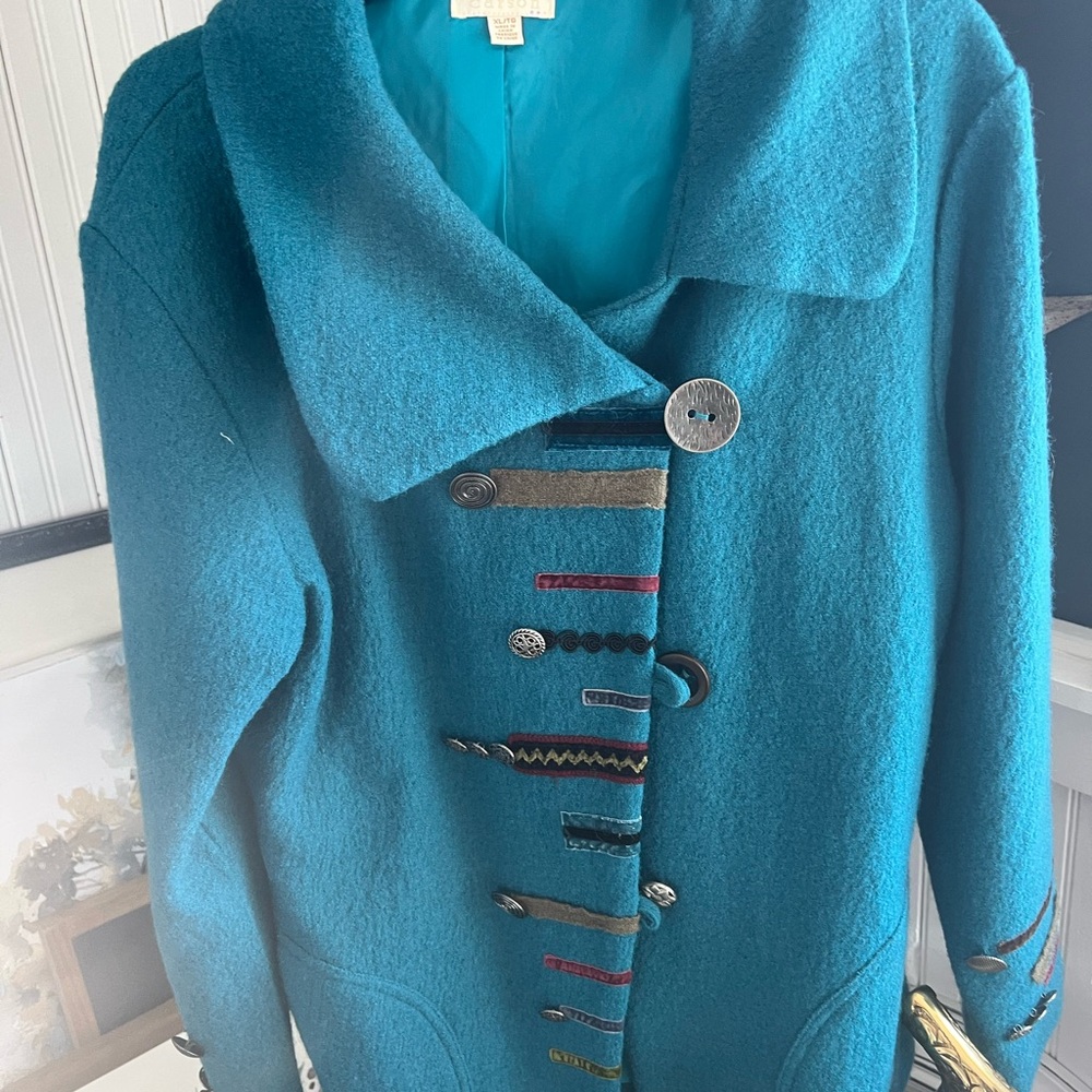 Stylish Blue Women's Coat